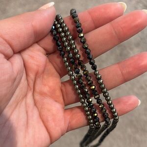 Elegant Black Beaded Necklace